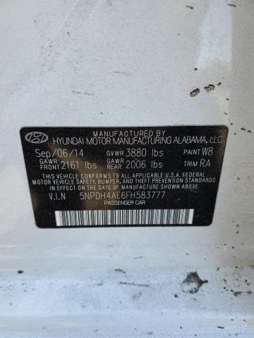 5NPDH4AE6FH583777 Hyundai ELANTRA SE