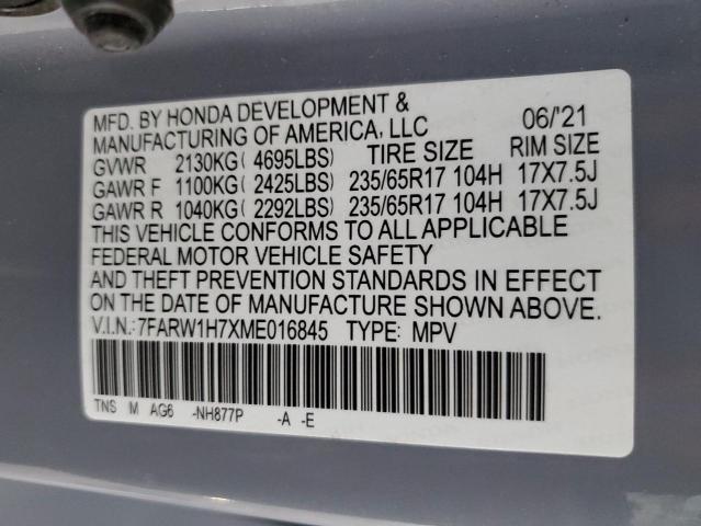 2021 HONDA CR-V SE - 7FARW1H7XME016845