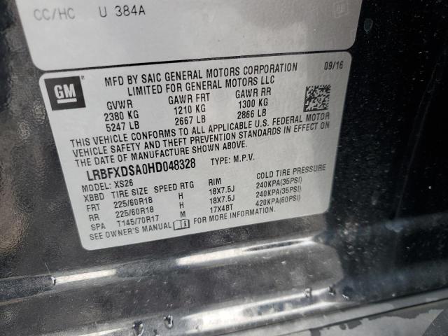 2017 BUICK ENVISION LRBFXDSA0HD048328