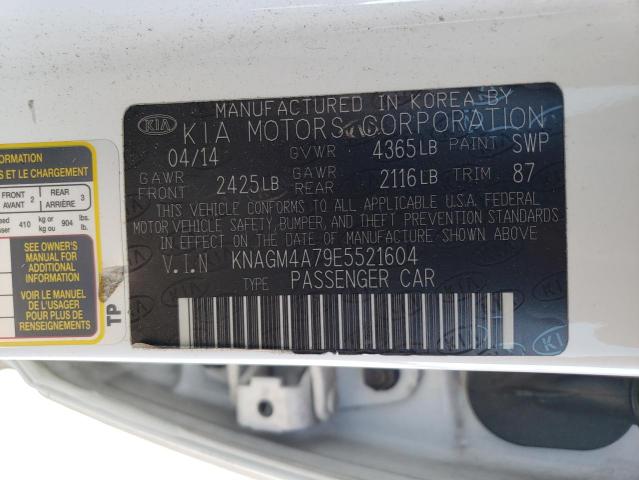 KNAGM4A79E5521604 KIA Optima Lx