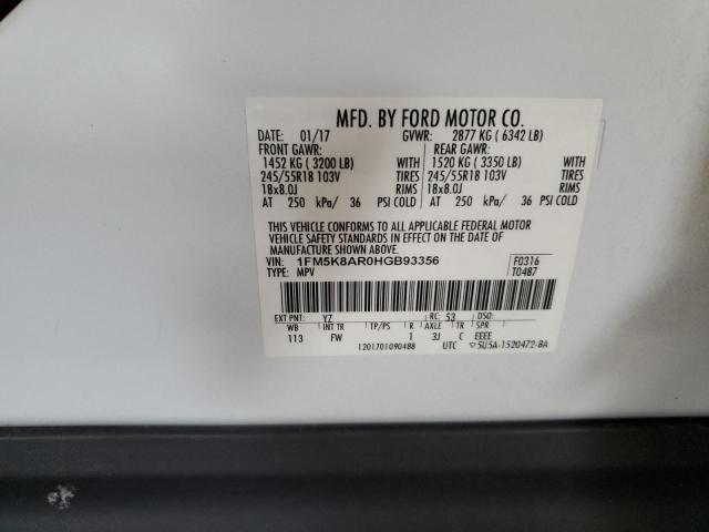 2017 FORD 150 PU SCI - 1FM5K8AR0HGB93356