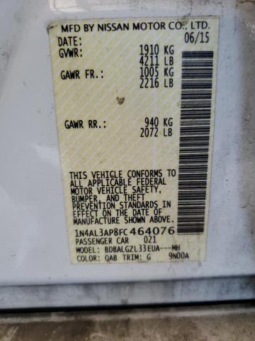 1N4AL3AP8FC464076 Nissan ALTIMA 2.5