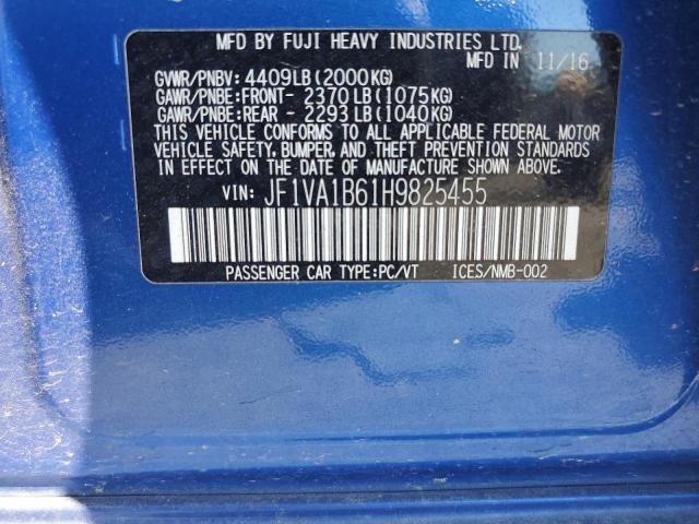 JF1VA1B61H9825455 Subaru WRX