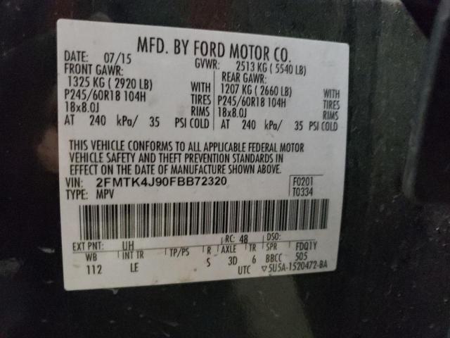 2FMTK4J90FBB72320 2015 FORD EDGE, photo no. 13