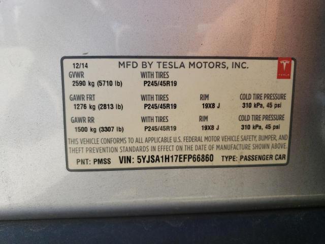 5YJSA1H17EFP66860 Tesla MODEL S