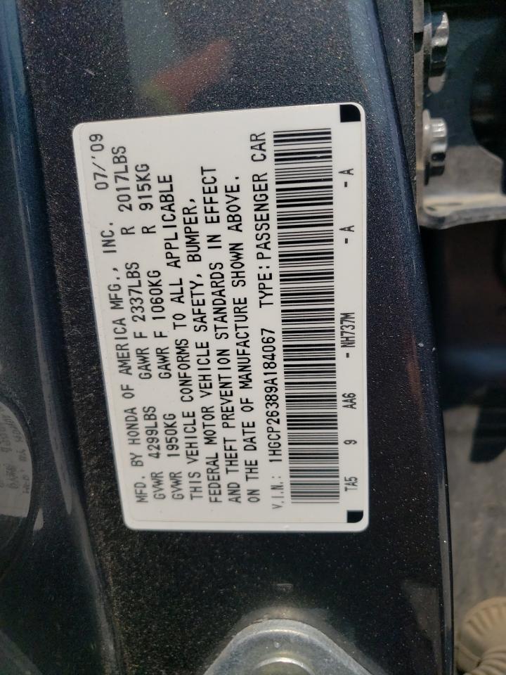 1HGCP26389A184067 2009 Honda Accord Lx