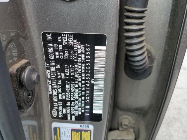 5XYKT4A6XEG519567 KIA SORENTO LX