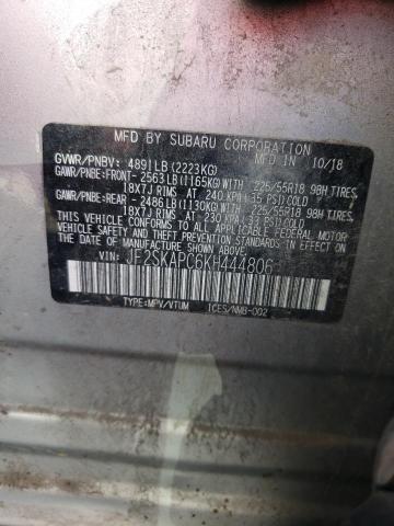 2019 SUBARU FORESTER S - JF2SKAPC6KH444806