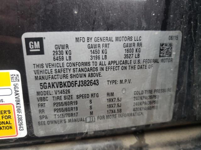 5GAKVBKD6FJ382643 Buick Enclave