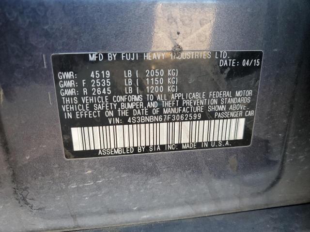 4S3BNBN67F3062599 Subaru Legacy 2.5i Limited