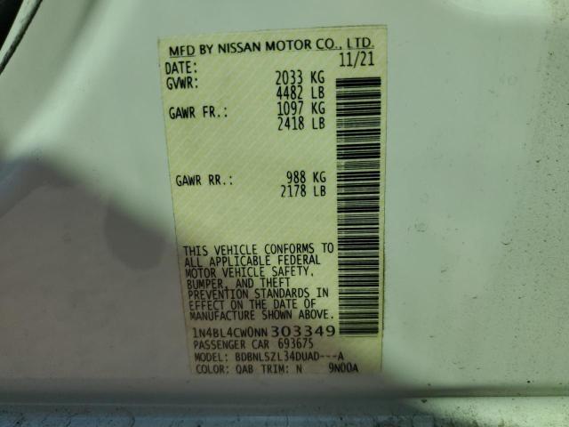 1N4BL4CW0NN303349 Nissan ALTIMA SR