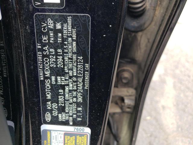 3KPF24AD4LE228124 KIA FORTE FE