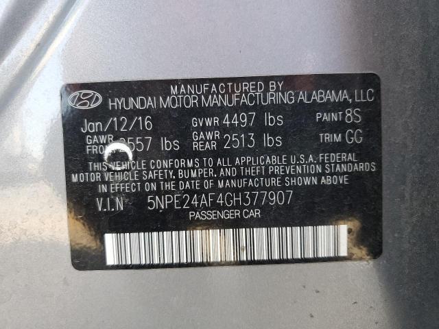 5NPE24AF4GH377907 Hyundai SONATA SE