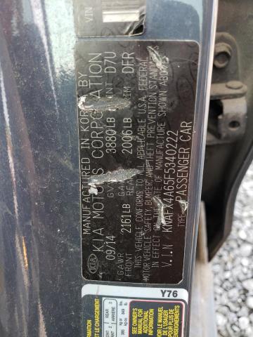 KNAFX4A65F5340222 KIA FORTE LX
