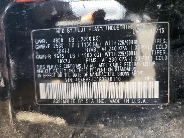 4S4BSEJC6G3278110 Subaru Outback 3.6r Limited
