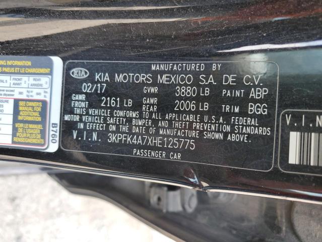 3KPFK4A7XHE125775 KIA FORTE LX