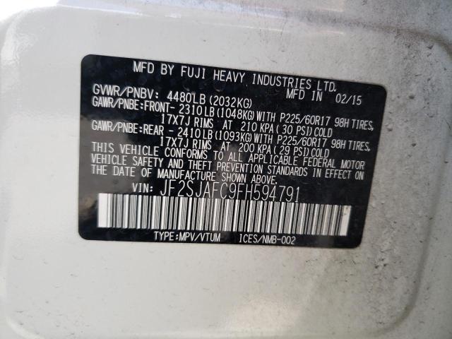 JF2SJAFC9FH594791 Subaru Forester 2.5i Premium