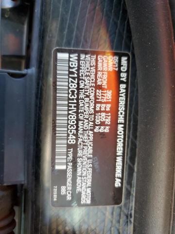 WBY1Z8C31HV893548 BMW I3 REX