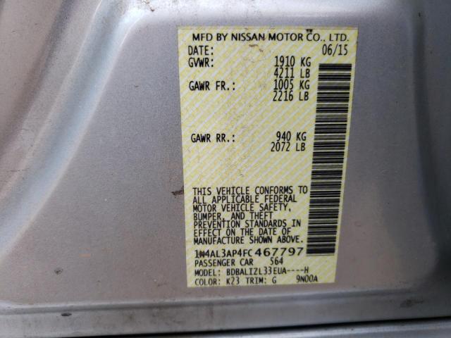 1N4AL3AP4FC467797 Nissan ALTIMA 2.5