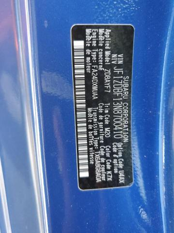 2022 SUBARU BRZ LIMITE JF1ZDBF13N8700410
