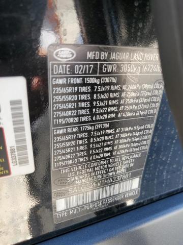 SALGS2FV1HA337881 Land Rover Range Rover Hse