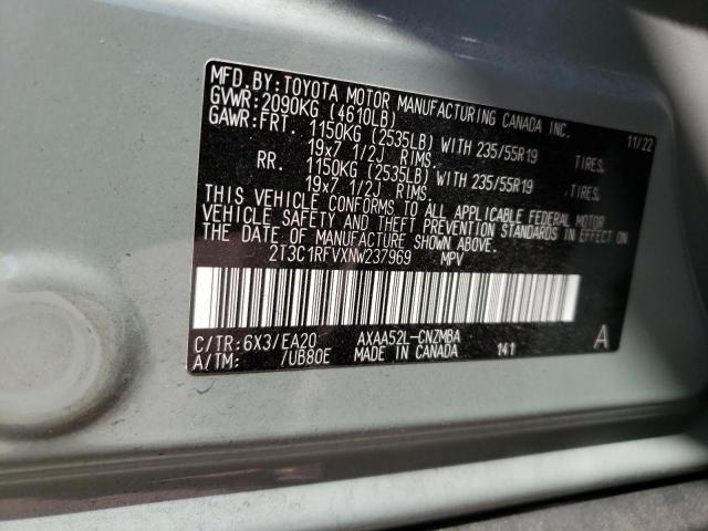 2T3C1RFVXNW237969 Toyota Rav4 Xle Premium
