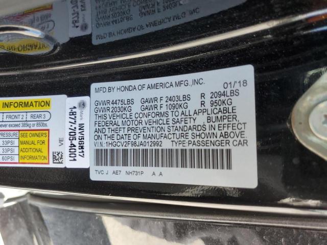 1HGCV2F98JA012992 Honda Accord Touring