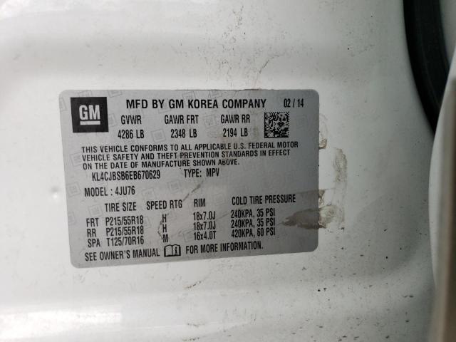 KL4CJBSB6EB670629 Buick Encore Convenience