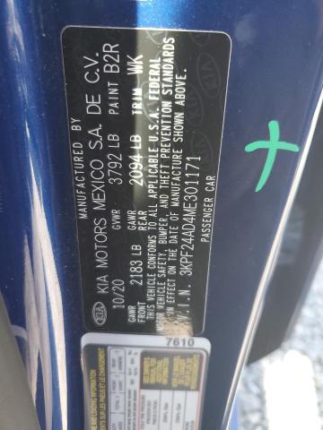 3KPF24AD4ME301171 KIA FORTE FE