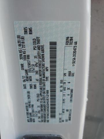 1FMCU0GD2HUE12169 Ford ESCAPE SE