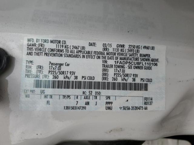 1FADP5CU8FL110106 Ford C-max Premium Sel