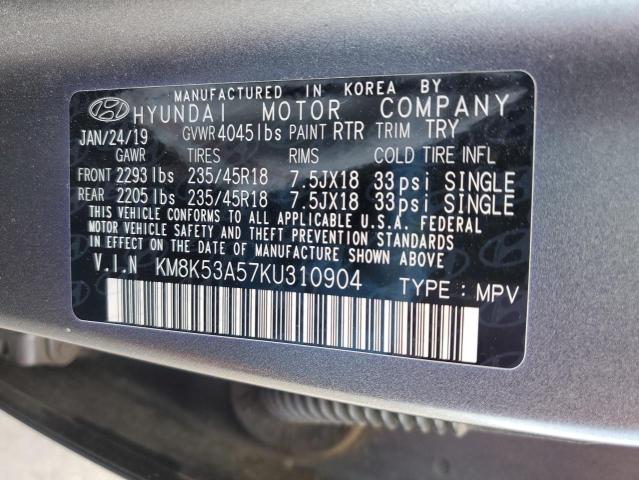 KM8K53A57KU310904 Hyundai Kona Ultimate