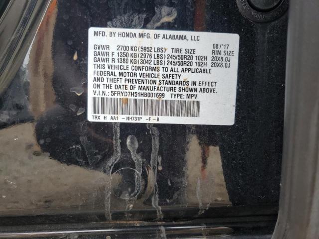 2017 ACURA MDX SPORT 5FRYD7H51HB001699