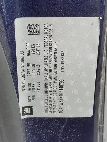1G4PW5SK4G4140799 Buick Verano Sport Touring