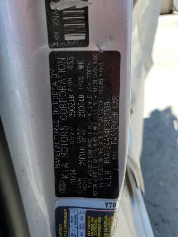 KNAFZ4A84F5357539 KIA FORTE EX