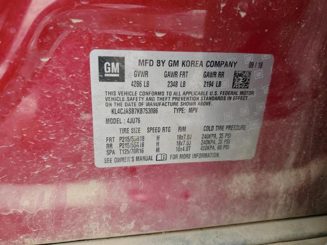 KL4CJASB7KB753086 Buick Encore Preferred
