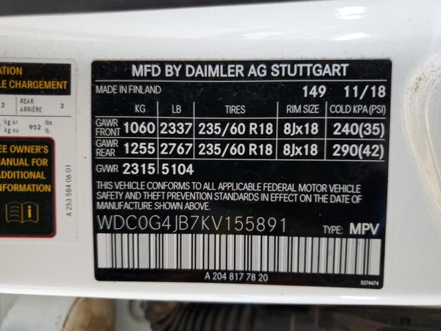 WDC0G4JB7KV155891 Mercedes-Benz GLC 300
