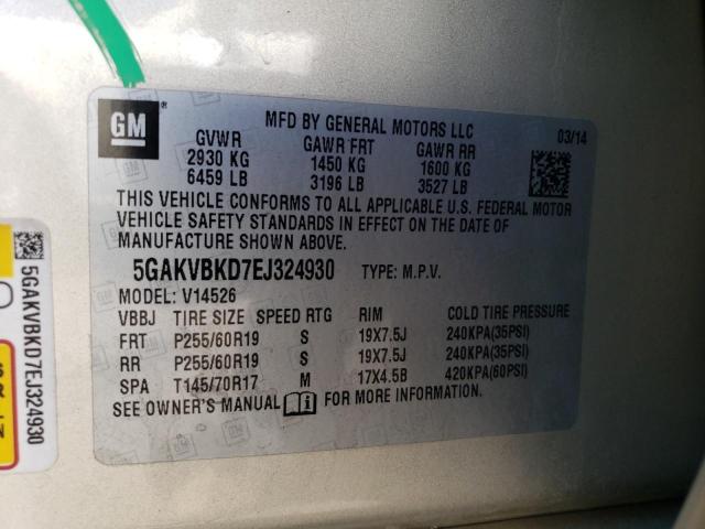 5GAKVBKD7EJ324930 Buick Enclave