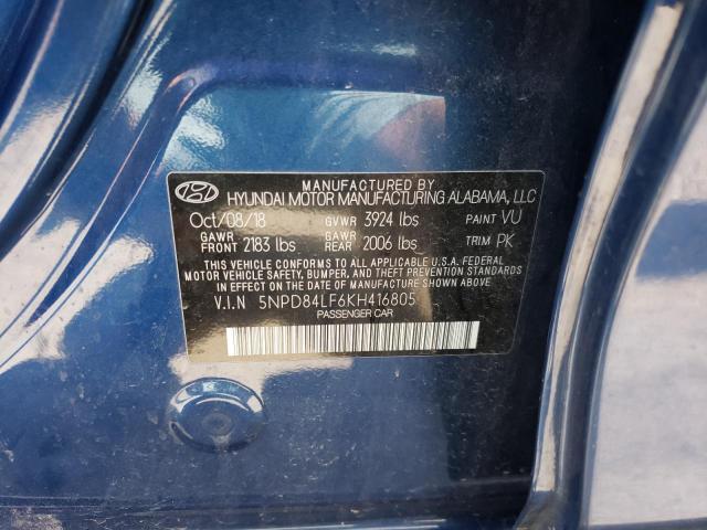 5NPD84LF6KH416805 | 2019 HYUNDAI ELANTRA SE