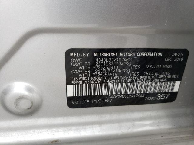 JA4AP3AU5LU017452 Mitsubishi Outlander Sport Es