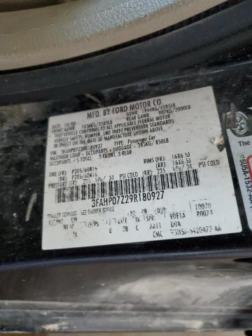 2009 Ford Fusion Se VIN: 3FAHP07Z29R180927 Lot: 58942823