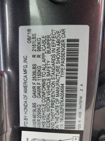 2019 ACURA TLX TECHNO - 19UUB2F67KA004564