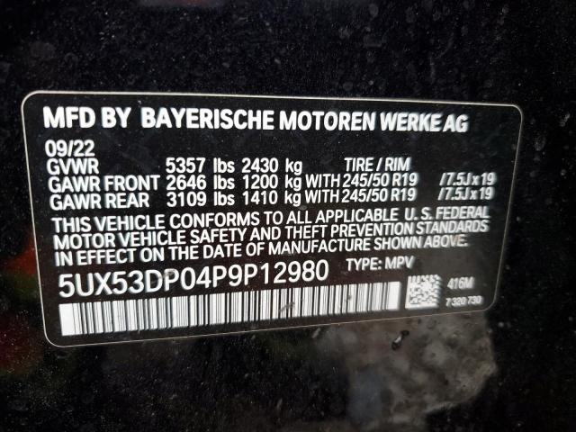 5UX53DP04P9P12980 2023 BMW X3, photo no. 12