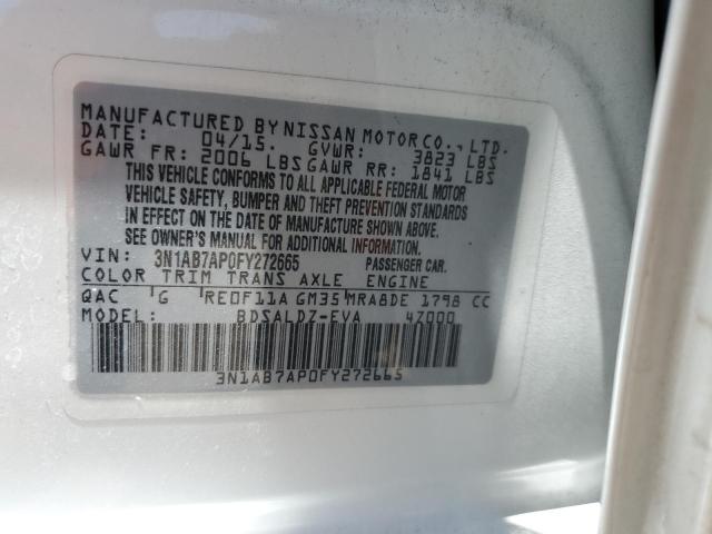 3N1AB7AP0FY272665 Nissan SENTRA S