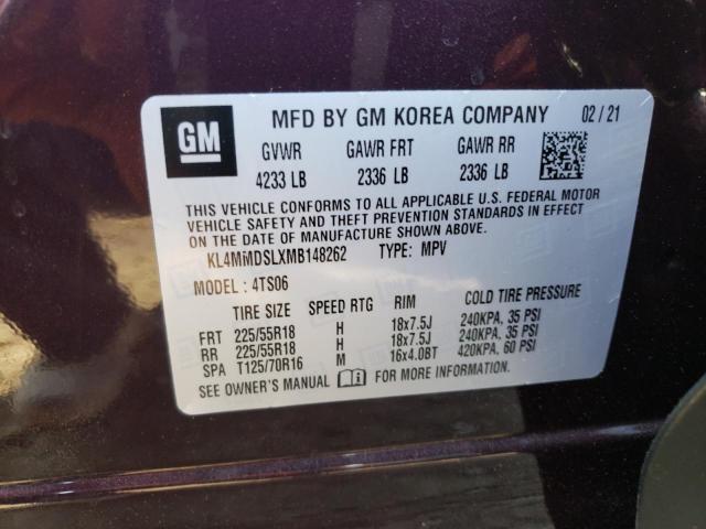 KL4MMDSLXMB148262 Buick Encore Gx Select