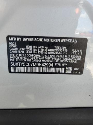 5UXTY5C07M9H42994 2021 BMW X3, photo no. 14