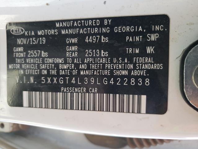5XXGT4L39LG422838 KIA Optima Lx