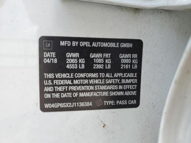 2018 BUICK REGAL ESSE W04GP6SX2J1136384