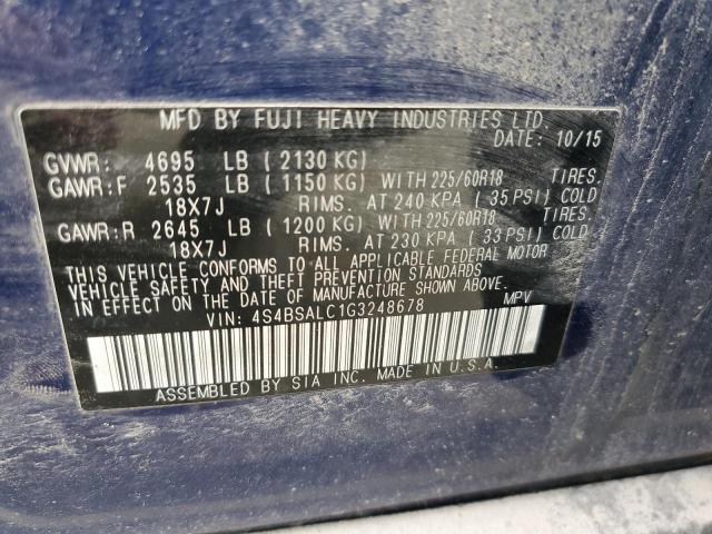 4S4BSALC1G3248678 Subaru Outback 2.5i Limited