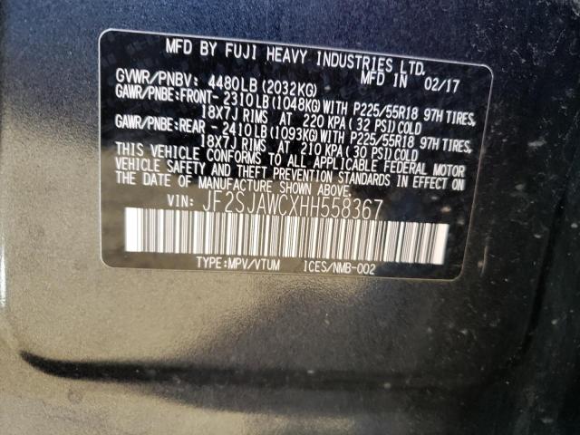 JF2SJAWCXHH558367 Subaru Forester 2.5i Touring